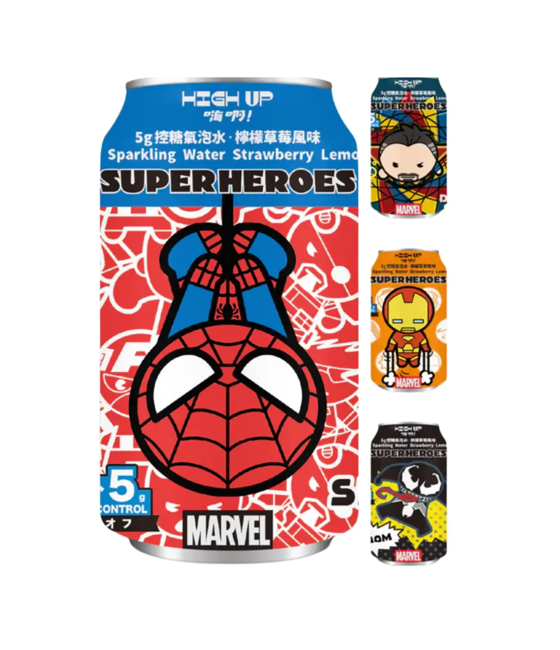 High Up - Marvel Sparkling Water (Strawberry Lemonade) 330ml - Image 2